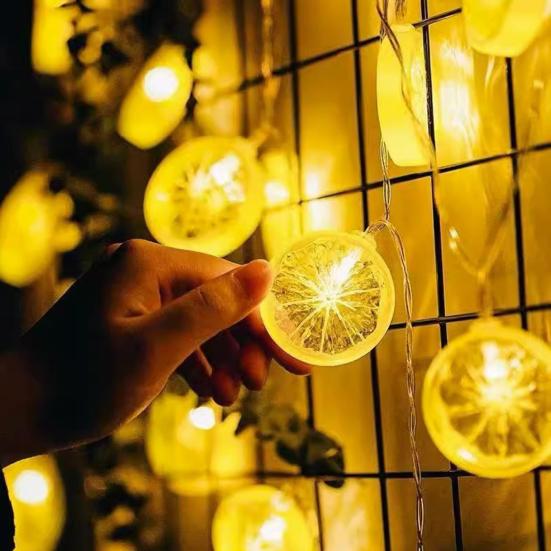 Декоративные гирлянды Мягкий свет Не бликующий Многофункциональный Работающий от батареек Гирлянда в виде апельсиновых долек Светодиодные подвесные лампы