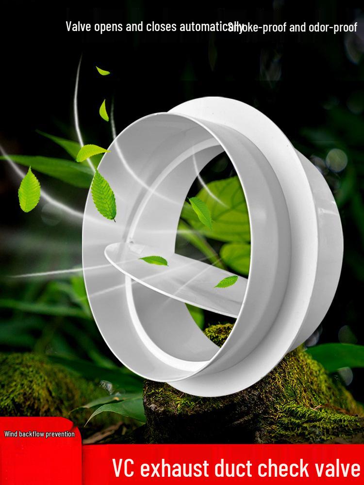 Fresh Air PVC Duct Non-Return Check Valve for Bathroom Ventilation and Exhaust Fan