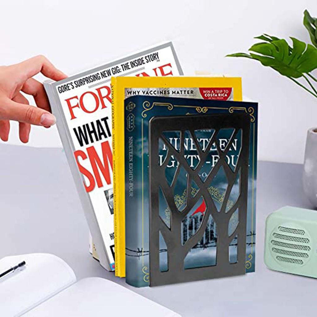Черный Металлический Не- Книжный Держатель Тяжелый Книжный Упор Книгодержатель