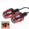 2pcs/lot Motorcycle Handlebar Styling Very Cool Alloy Handle Cover with Shining Led Combined Light