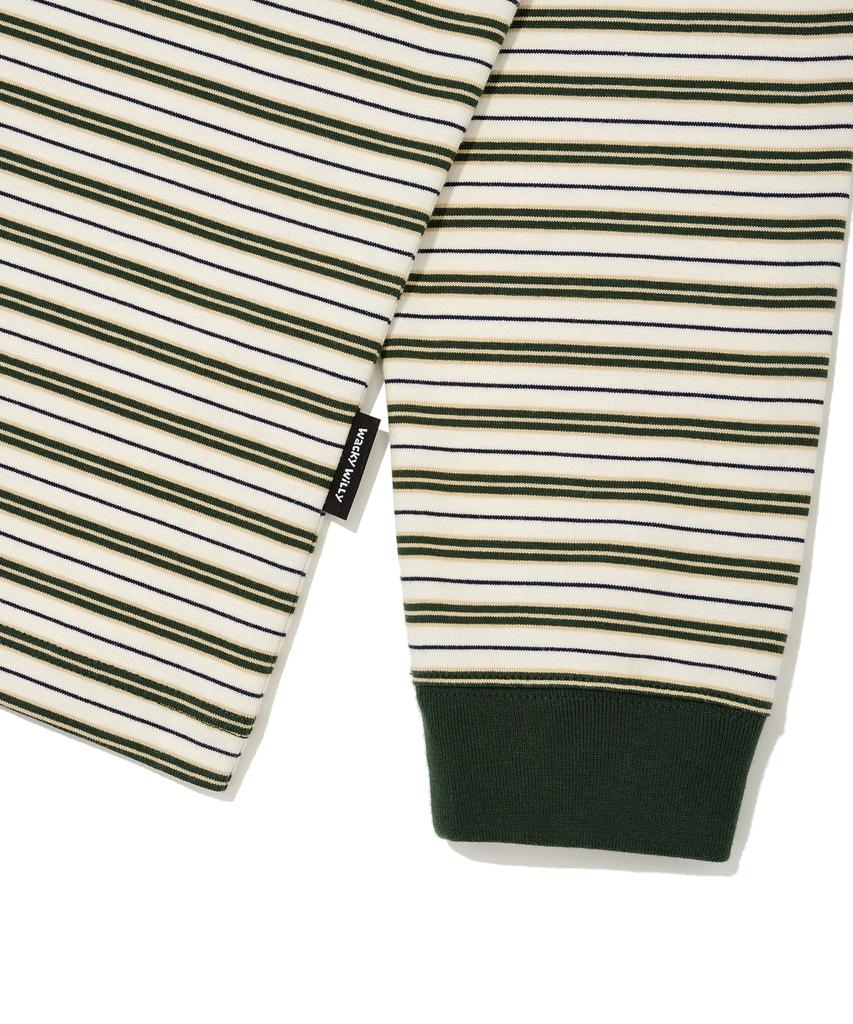 WACKY WILLY Striped Long Sleeve Green