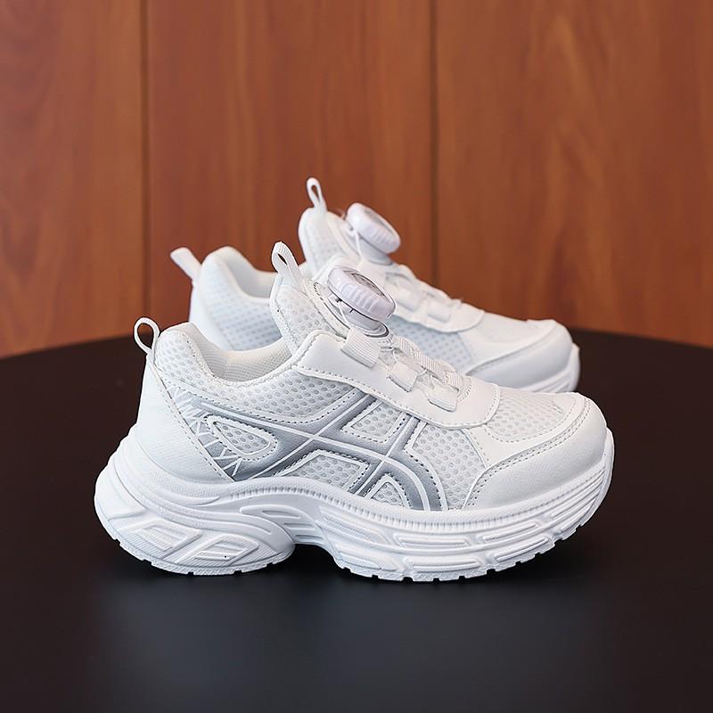 Youth style shoes Kids Lightweight Mesh Sneakers School Boys Girls Casual Low Top Rubber Sole Slip-On Shoes