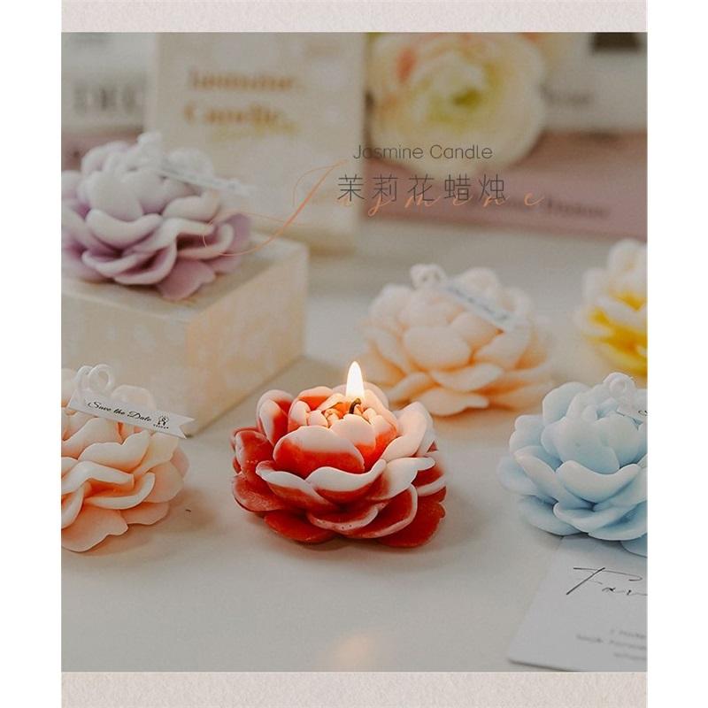 Artificial Jasmine Scented Candle—Long-Lasting Fragrance, Room Decor, Home Accessory, Gift, Holiday-Themed Candle