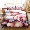 Genshin Impact Yae Miko Комплект постельного белья Single Twin Full Queen King Size Комплект постельного белья Aldult Kid Bedroom Duvetcover Sets 3D Print Game