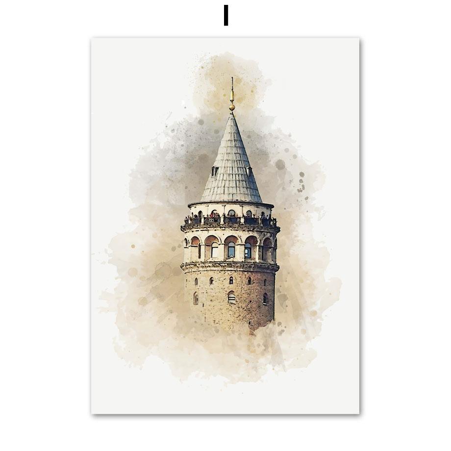 Исламский плакат пейзаж холст печать мечеть Мескид Акса Кааба Набави настенная живопись богемная картина современный домашний декор комнаты