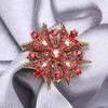 Blucome Красный горный хрусталь, кубический циркон, броши в форме снежинки для женщин и мужчин, золотой цвет, свадебная брошь в виде птицы, специальный дизайн, брошь, булавки