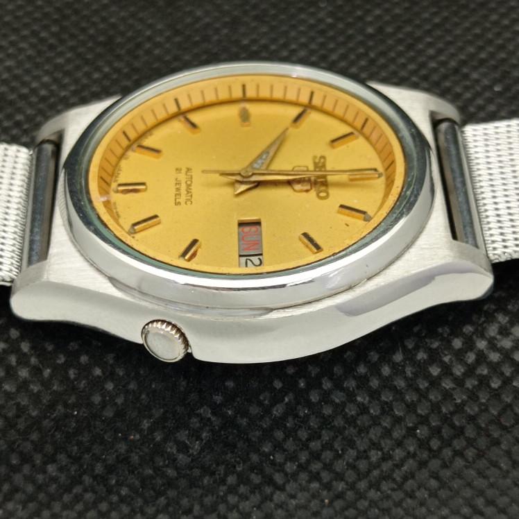 USED VINTAGE SEIKO 5 AUTOMATIC 7019A JAPAN MENS ORIGINAL DIAL WATCH A413520-2 SKU621b-a413520