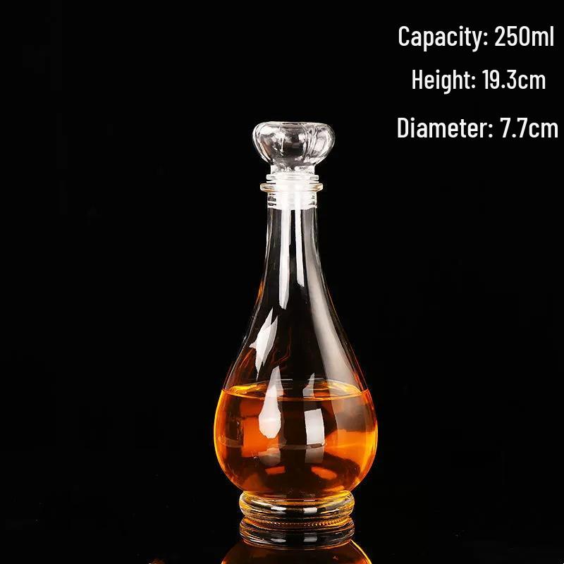 European Style Crystal XO Whiskey Decanter - Transparent Glass Wine Bottle