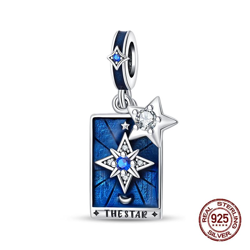 100% 925 Silver Tarot Collection Pendant DIY Hourglass Beads Fit Pandach Original Bracelet Women Jewelry Birthday Gift