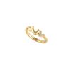 18k Gold Plated Heart-Shaped Ring for Women with Micro-Set Zircon and Adjustable Thin Band