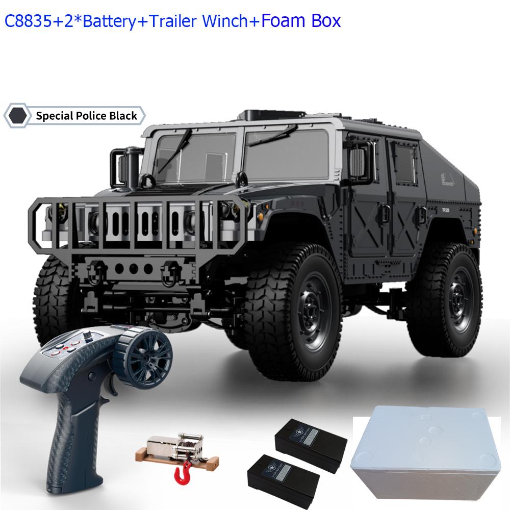 ABAH1 C8835 1:14 RC Car 2.4G Remote Control Car 4WD Off-road Climbing Simulation All-terrain RC Crawler Military Jeep JJRC RC Toys
