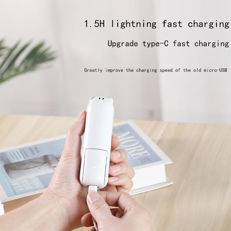 Портативный мини-вентилятор, перезаряжаемый через USB, 3 скорости, регулируемый, складной, ручной. Подходит для женщин, путешествий, использования на улице.