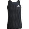 Adizero Striped Design Универсальный облегающий топ-майка для мужчин, черный цвет JN0298