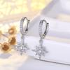 Diamond-inlaid Zircon Star Ear Buckle Earrings