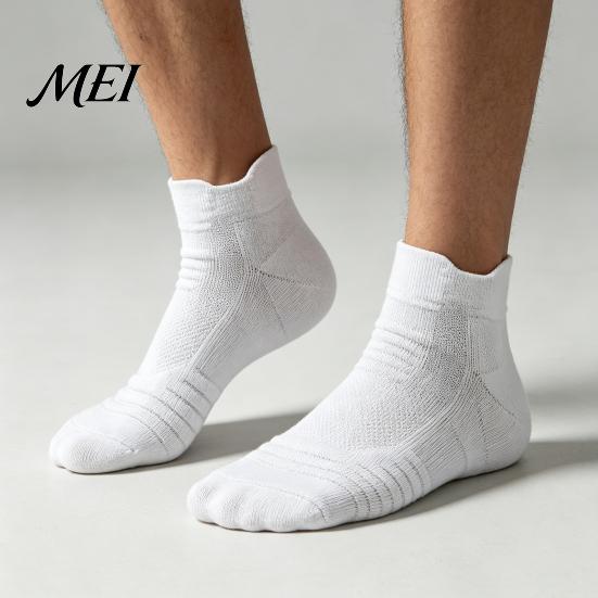 Foot Protection Sport Socks Men Sports Socks, Athletic Cushioned Crew for Running Basketball High Compression Training And Outdoor Training,