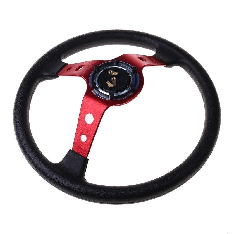 2025 New Car Accessories Sport Steering Wheel Universal 14inch PVC Leather Steering Wheel