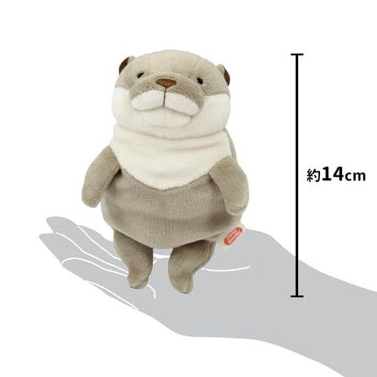 Shinada Global Mochi Series Mochikawa Otter Gray (mini) 7514cm Plush Toy Animal MOKW-0088G
