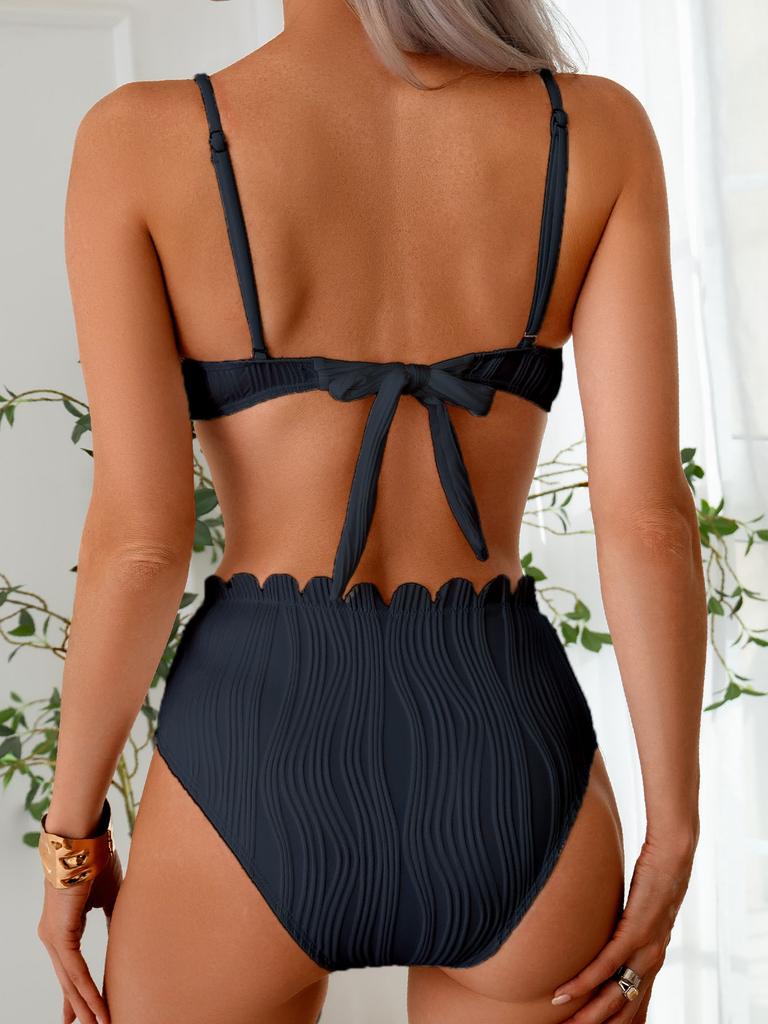 Сплошной жемчуг бикини женский пуш-ап купальник с ракушками оборки высокая талия купальник женский купальный костюм пляжная одежда