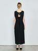 Tosae Chris Back Point Dress Black