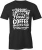 JESUS IN HEART COFFEE IN HAND TShirt Tee Short-Sleeved Cotton CLOTHING S1BSA85