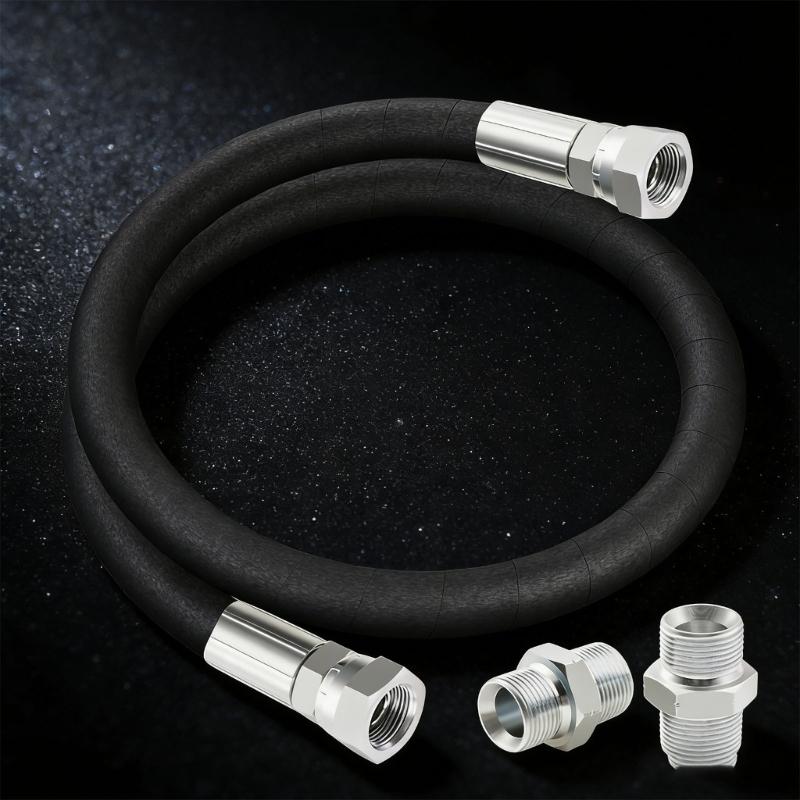 Промышленный соединительный шланг для компрессора 1/2 дюйма NPT с устойчивостью к высокому давлению и температуре для воздушных систем