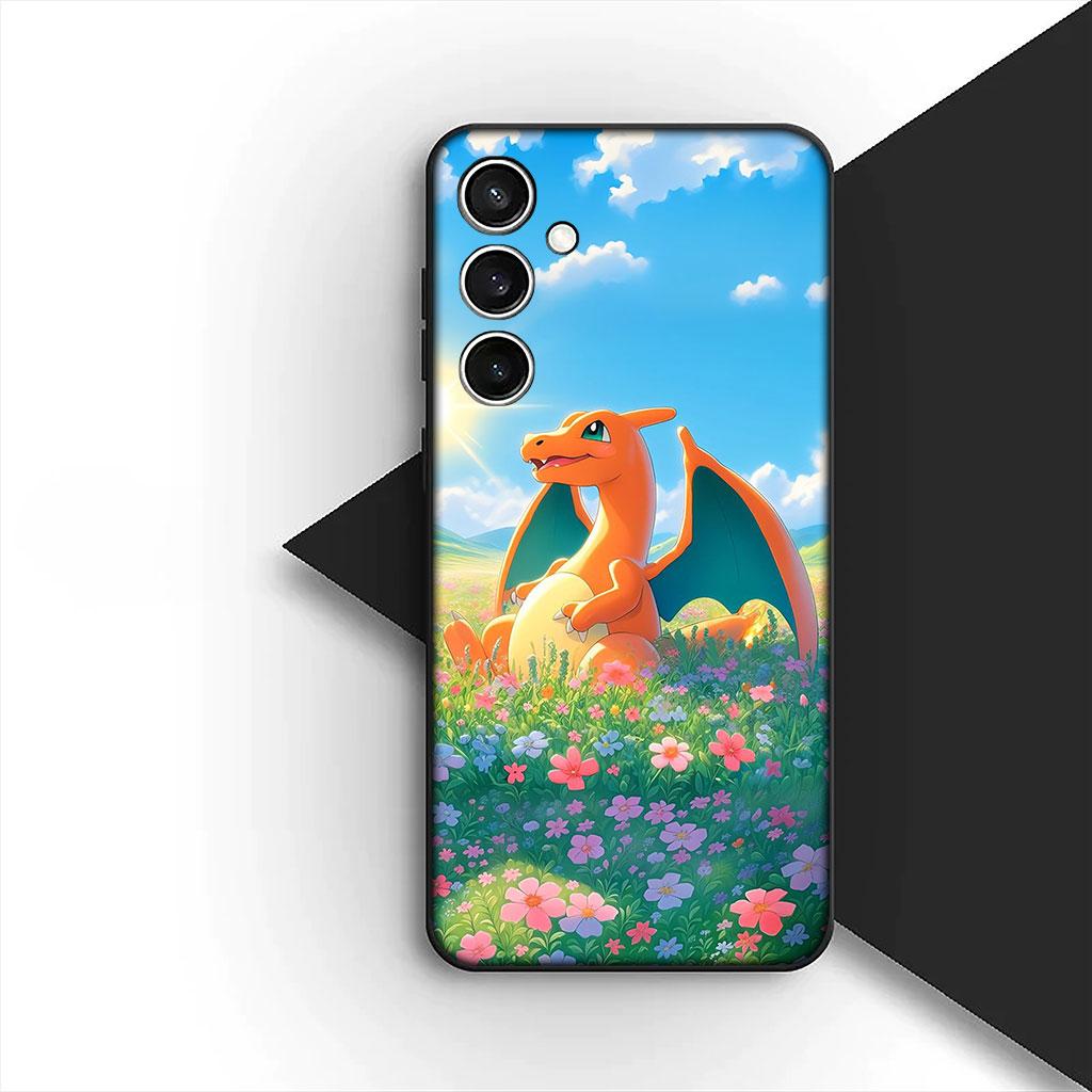 Чехол для телефона для Samsung Galaxy S25 S24 S23 FE Ultra Plus S7 Edge S25+ S23+ A56 5G Мягкий чехол Charmander P-Pokemons P-Pikachus GO