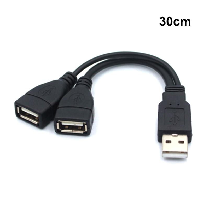USB 2.0 разветвитель Y-кабель 1 штекер на 2 гнезда удлинитель адаптер питания преобразователь для ПК автомобиль передача данных зарядный кабель