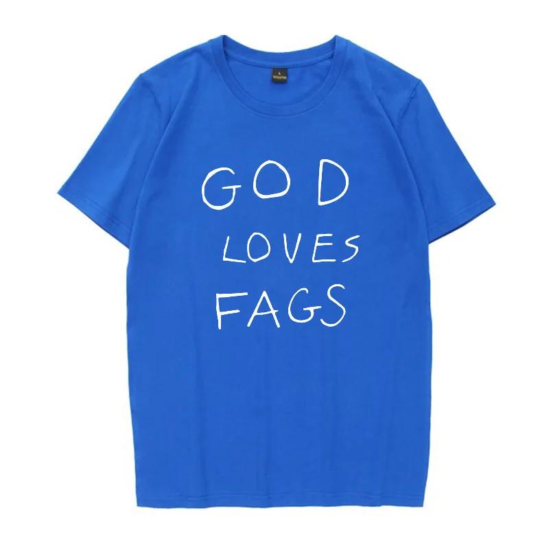 American drama Shameless God Loves Fags and woshort-sleeved cotton T-shirt shameless loose crew neck simple top