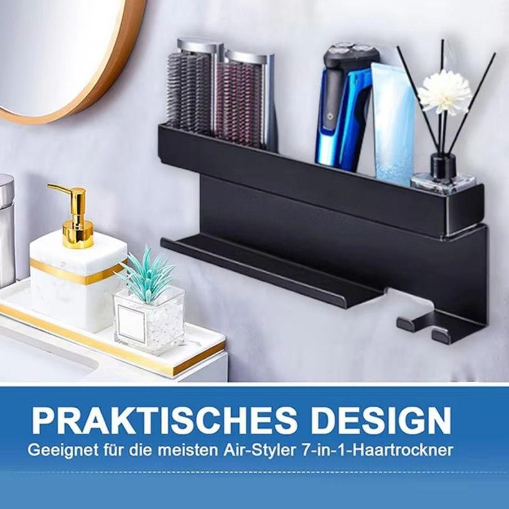 Tool Storage Wall Mounted Storage Rack No Drill Multi Function Holder Accessories