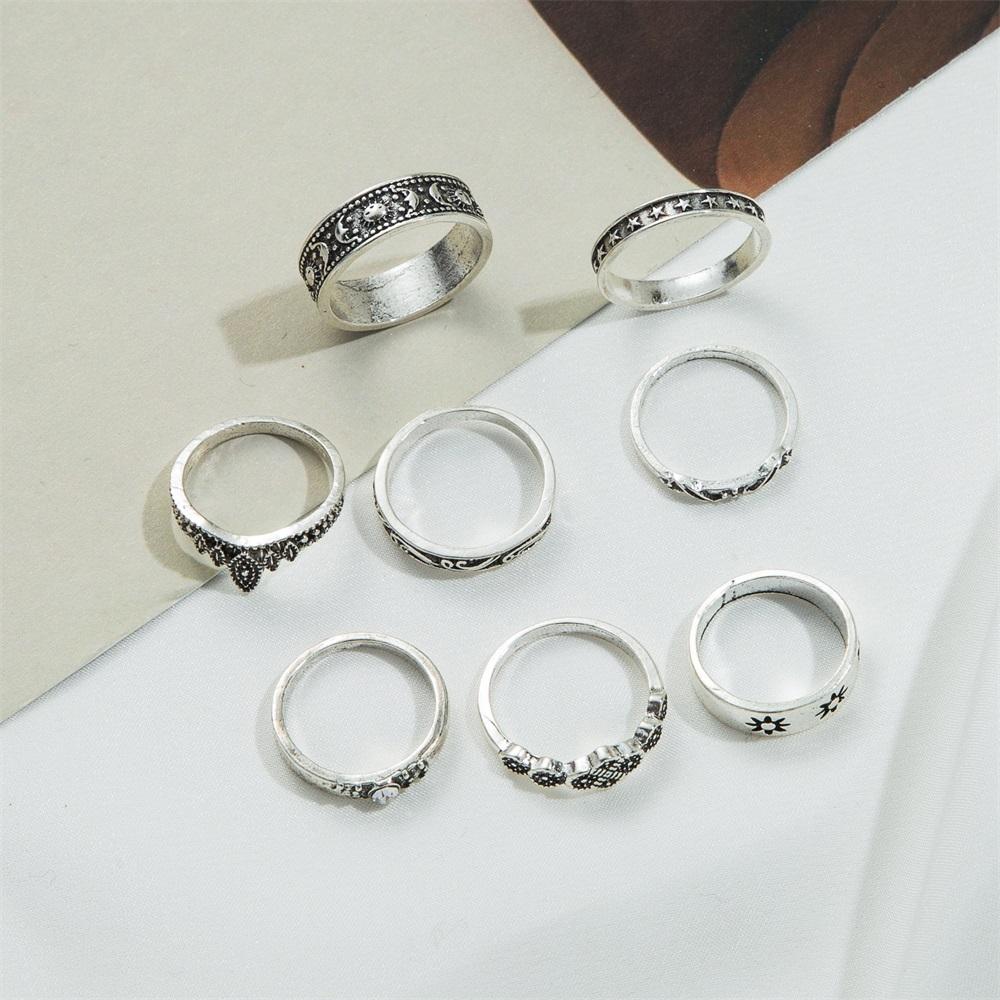 2023 женское кольцо, ювелирные изделия, ретро-кольцо с открытием, женское серебряное кольцо, комплект колец для милых девушек