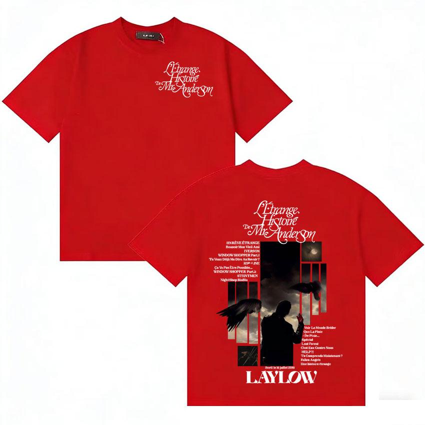 Rapper Laylow Album Letrange Histoire De Mranderson T Shirt Unisex Women High Quality Tshirt Classic Casual Short Sleeve Tshirts