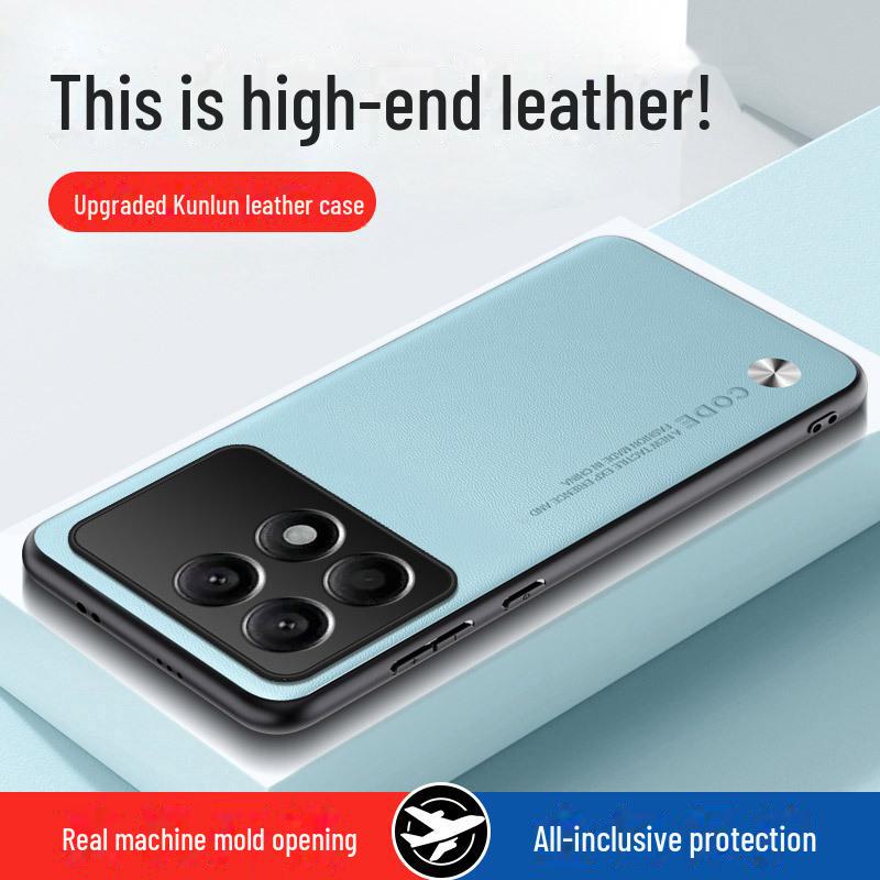 Кожаный чехол для Redmi K70: Защита от падений для бизнес-моделей K60/K50/K40/K30