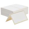 50/100 Sheets Ceat Cards Double-sided Golden Foil Border Thick Paper Smooth Writing Weddings Banquets Events Table Cards Name Cards Tent Cards