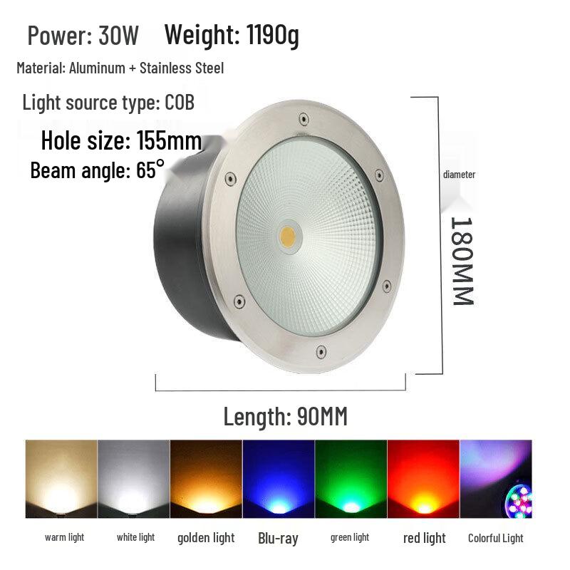 Mengpao Outdoor Stainless Steel Round Inground Light