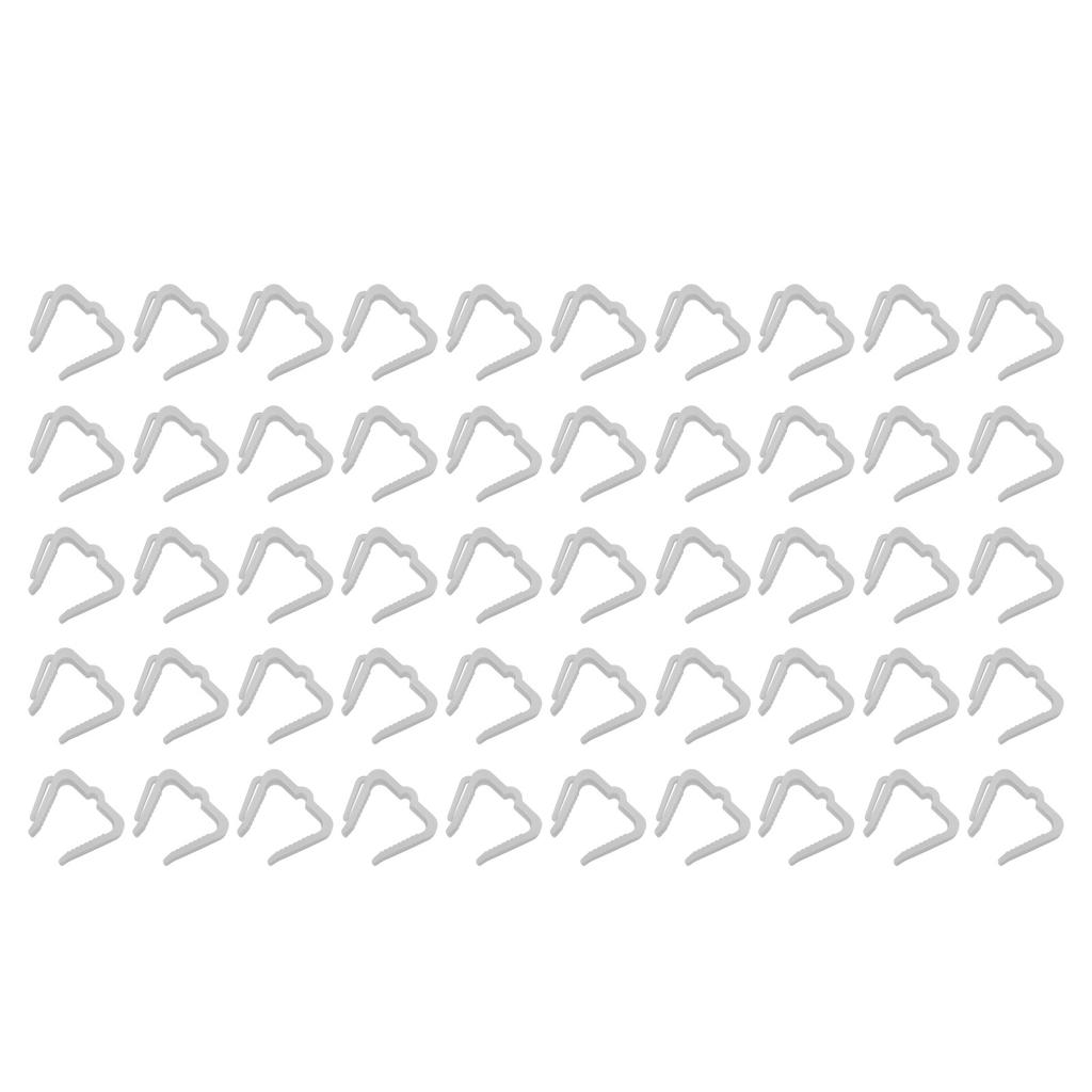 50 шт. крючков для рождественских гирлянд, прочные пластиковые водонепроницаемые, устойчивые к погодным условиям, праздничные гирлянды для