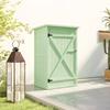 Wooden Small Shed, Garden Storage Shed with Shelves and Bolt Latch, 75L x 56W x115H cm, Green