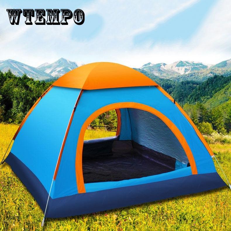 3 цвета, уличная палатка для 3-4 человек, полностью автоматическая палатка для кемпинга, утолщенная непромокаемая палатка, быстро открывающаяся большая двухдверная палатка