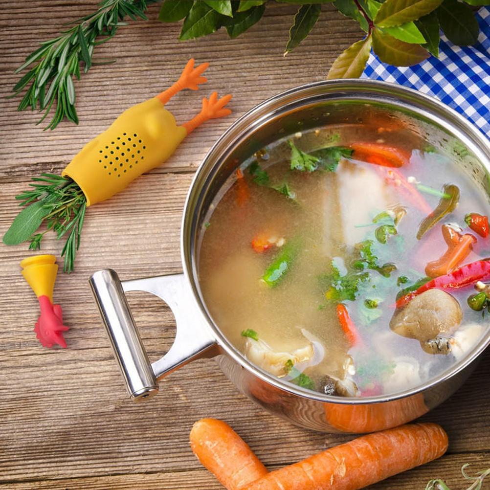 Kitchen Tools Gadgets Silicone Screaming Chicken Spice Box Seasoning Container Spice Bag