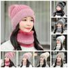 Knitted Hat Scarf Set Thickened Ear Protection Cap New Pullover Hat  Cycling