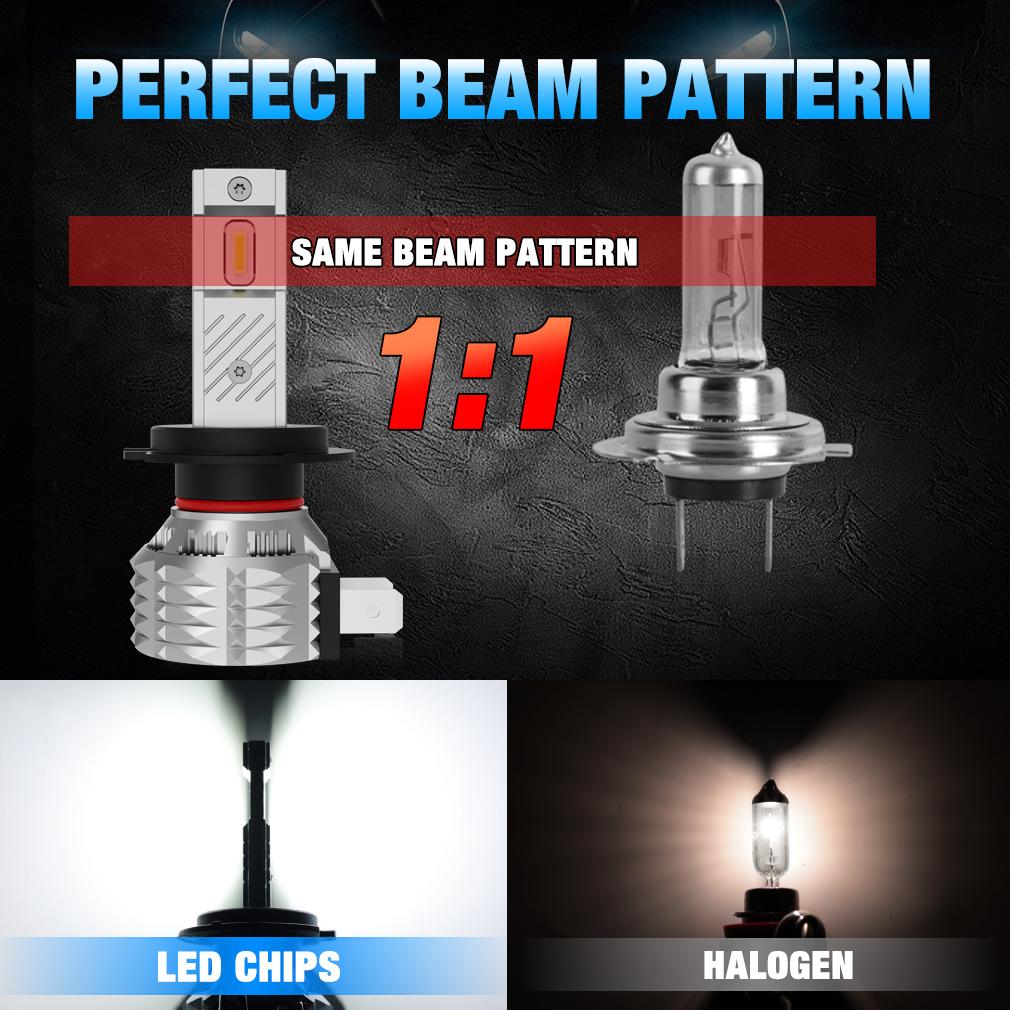 2шт 12000LM H7 H4 Светодиодные фары H1 H8 H11 Светодиодные противотуманные фары H16(Япония) 9005 HB3 9006 HB4 9012 Hir2 Светодиодные DRL Автомобильные противотуманные фары дальнего света 6000K
