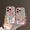 Personalized Creative Text Suitable for Apple 16promax Mobile Phone Case Iphone15plus Feather Cream 14/13