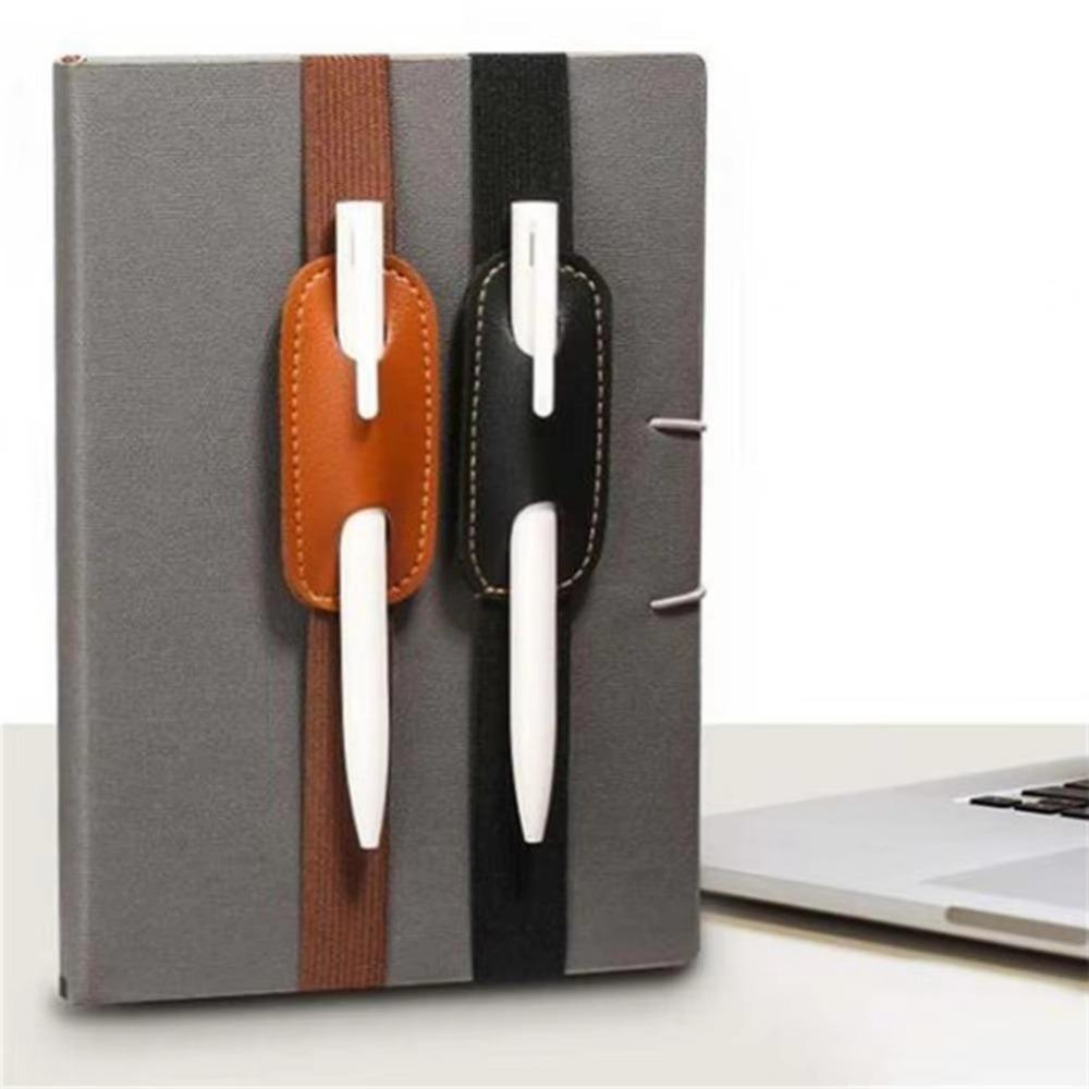 6Pcs Portable Elastic Band Pen Holder Adjustable Straps Pen Clip for Notebook Office Accessories