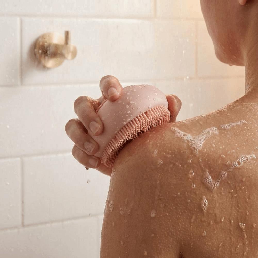 Body Scrubber Refillable Bath Brush Skin-Friendly Massage Brush Body Wash Brush Massage