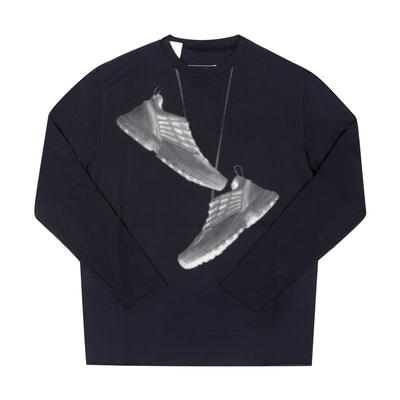 MaiSon Margiela Sh0gc0052 M20101 900 Mm6xSalomon Обувь Печать Мужская Футболка с Длинным Рукавом