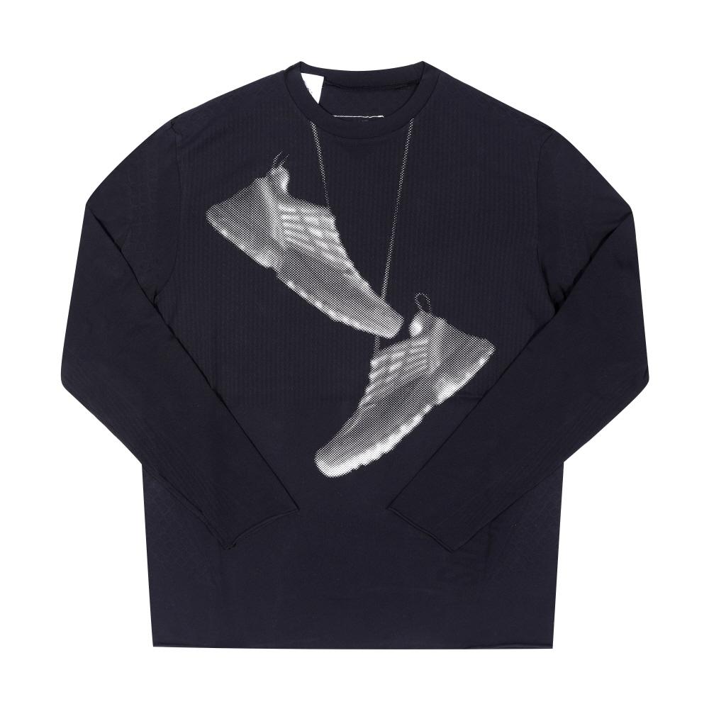 MaiSon Margiela Sh0gc0052 M20101 900 Mm6xSalomon Обувь Печать Мужская Футболка с Длинным Рукавом