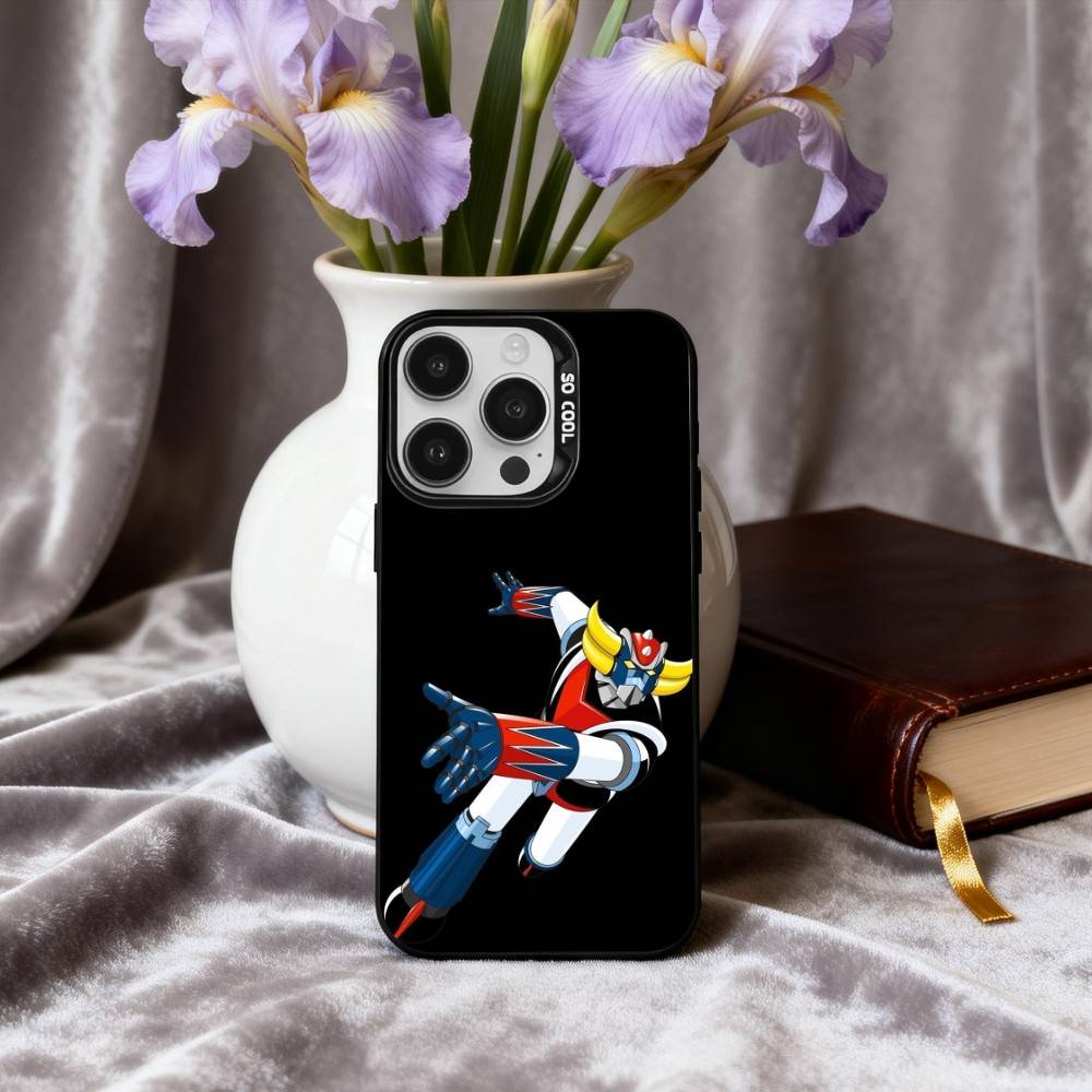 Анимация НЛО R-Робот-T G-Голдорак-K Чехол для телефона для iPhone17,16,15,14,13,12,11 Plus,Pro Max Черный Конфетный серебристый чехол для телефона