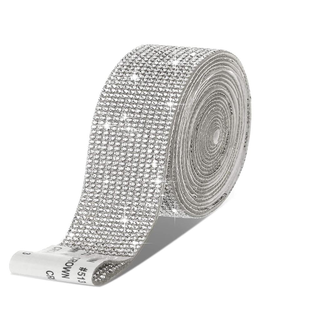 Arts Crafts Phone Decoration Self-Adhesive Rhinestone Crystal Sticker Trim Tape Diamond Ribbon