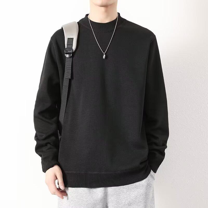 Slim Fit Half Turtleneck Fleece Pullover Sweater Casual Versatile Ins Style