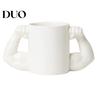 Novelty Ceramic Gift for Him Funny Muscle Man Coffee Mug with Handle, 350ml Capacity, Large Handle Ceramics Creative Water Cup, Tea Cup Fitness