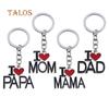 Брелки на день отца и день матери: Я люблю Маму / Папу
